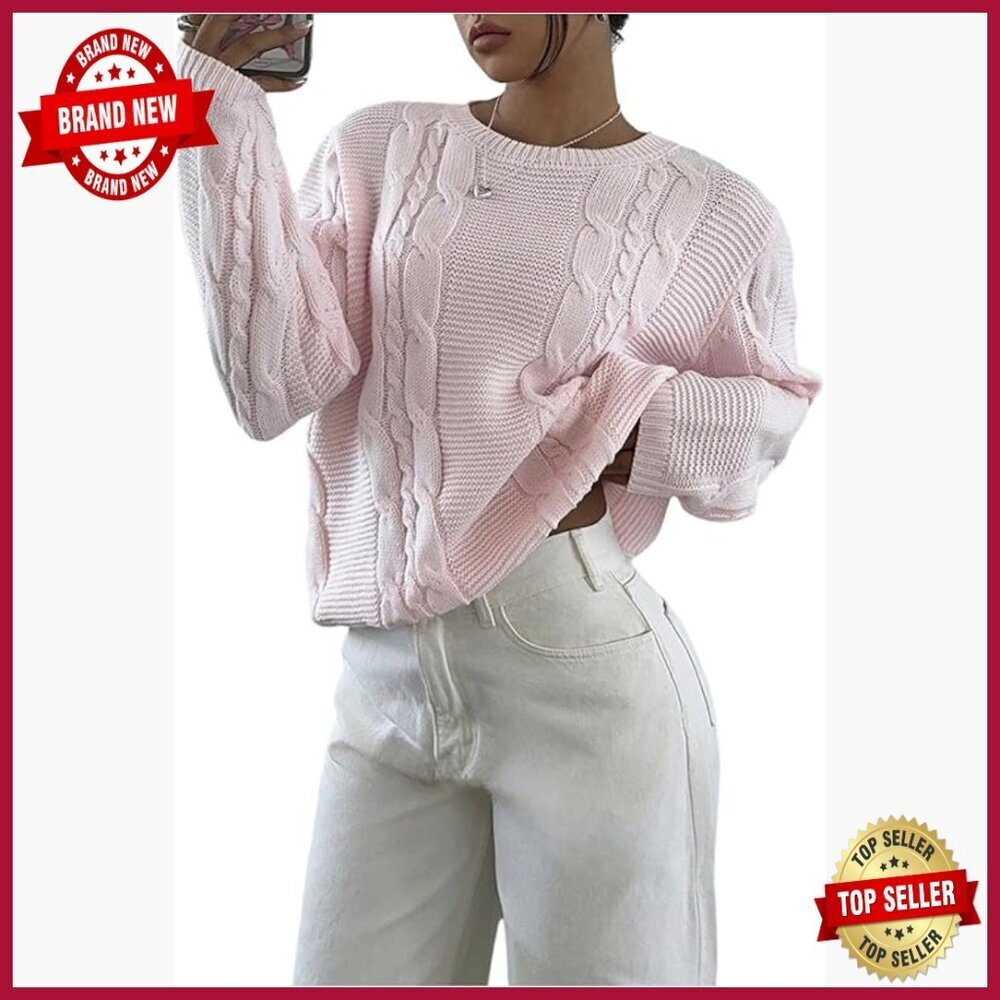 Oversized Cable Knit Chunky Cardigan Sweater Cozy Fall Pullover